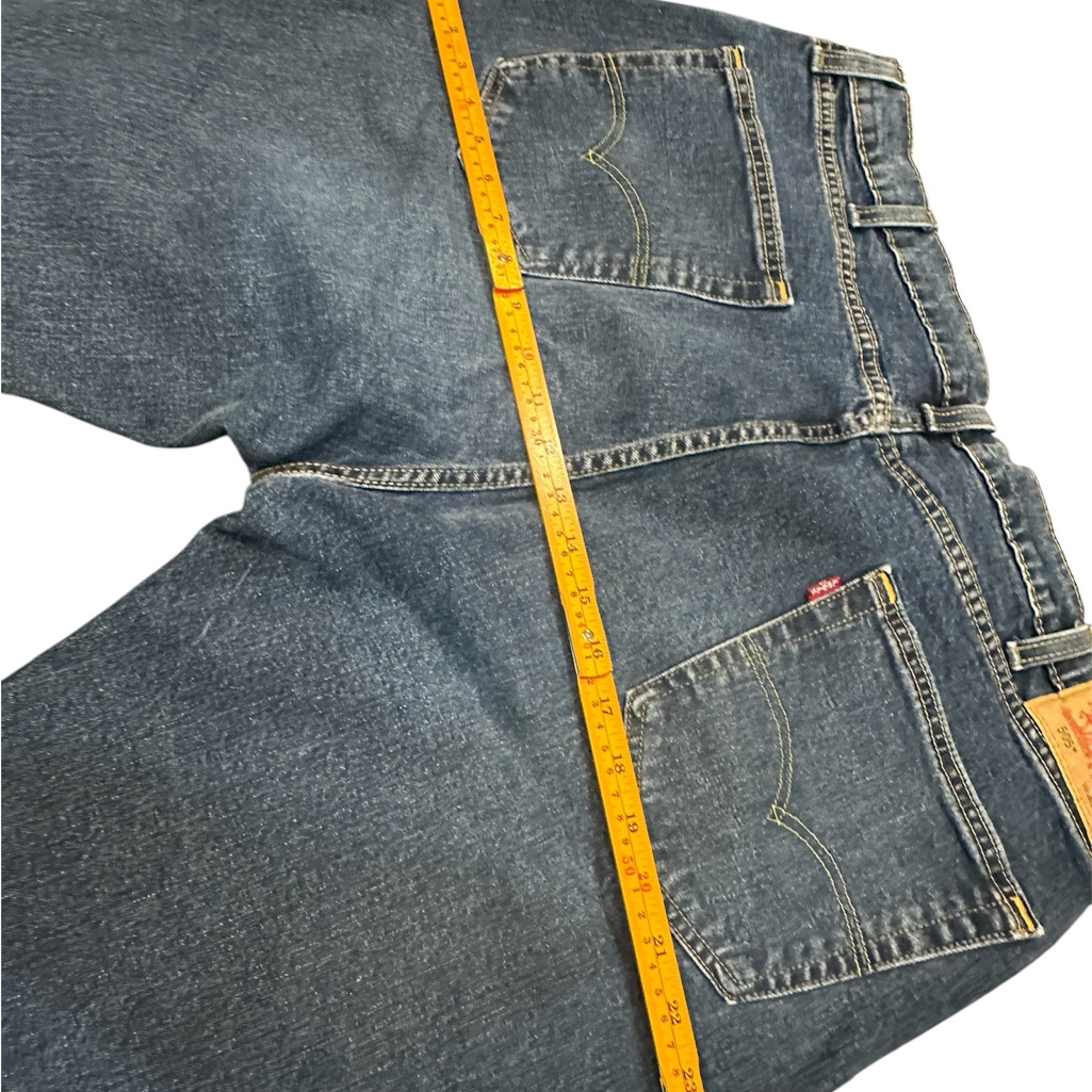 Levis Mens Relaxed Fit Jeans In Dark Blue Denim